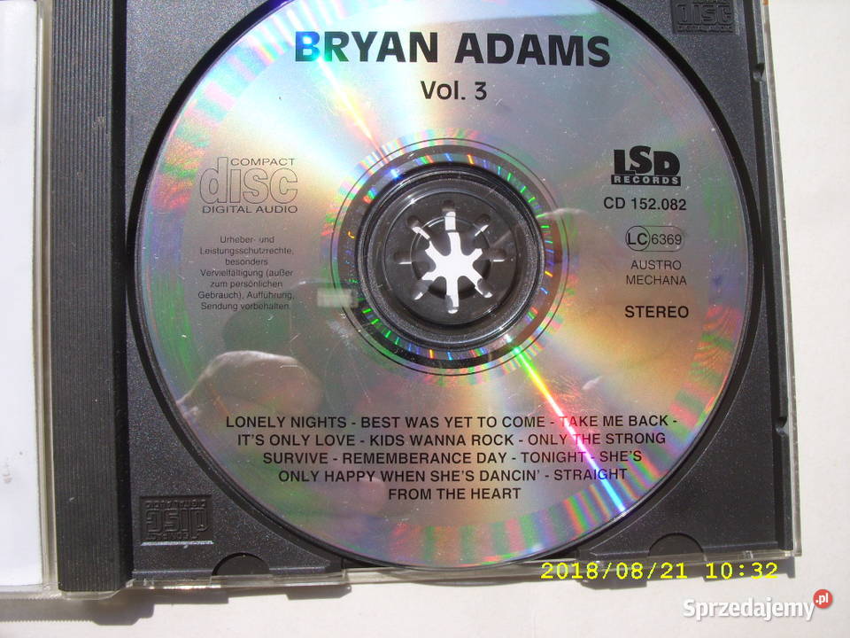 Rock plyta CD BRYAN ADAMS3 plyty CD Płyty i kasety Wołów sprzedam