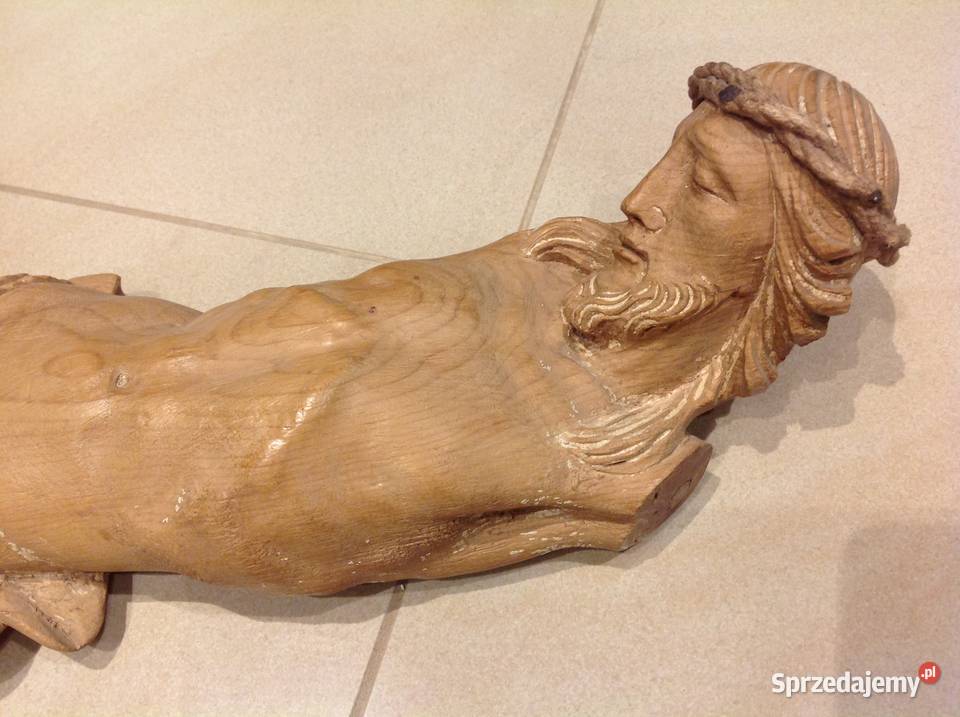 Stara Drewniana figura Jezusa