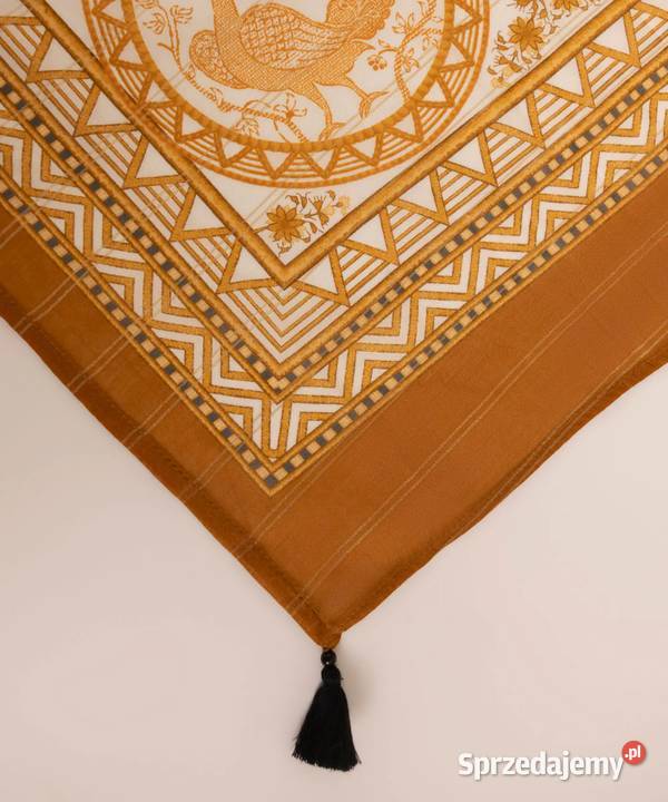 Duża chusta bawełna szal pareo kolor złoty Pozostałe Szczecin