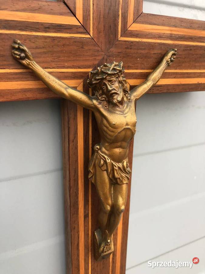 Zabytkowy drewniany Krzyż Antyki Łowicz sprzedam