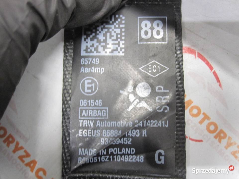 OPEL VIVARO B 16r pas bezpieczeństwa lewy świętokrzyskie Kielce