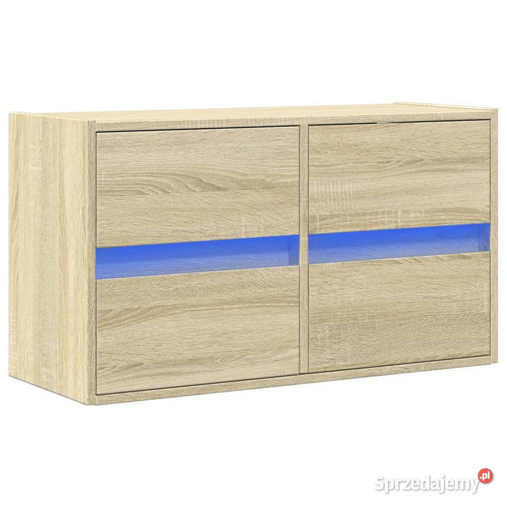 Ścienna szafka TV z LED dąb sonoma 80x31x45 Warszawa sprzedam