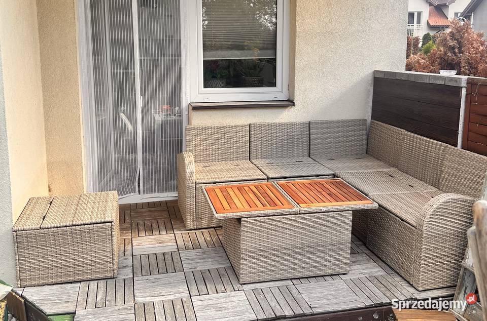 Zestaw sof ogrodowych ze schowkiem 8 beżowy mazowieckie Warszawa sprzedam