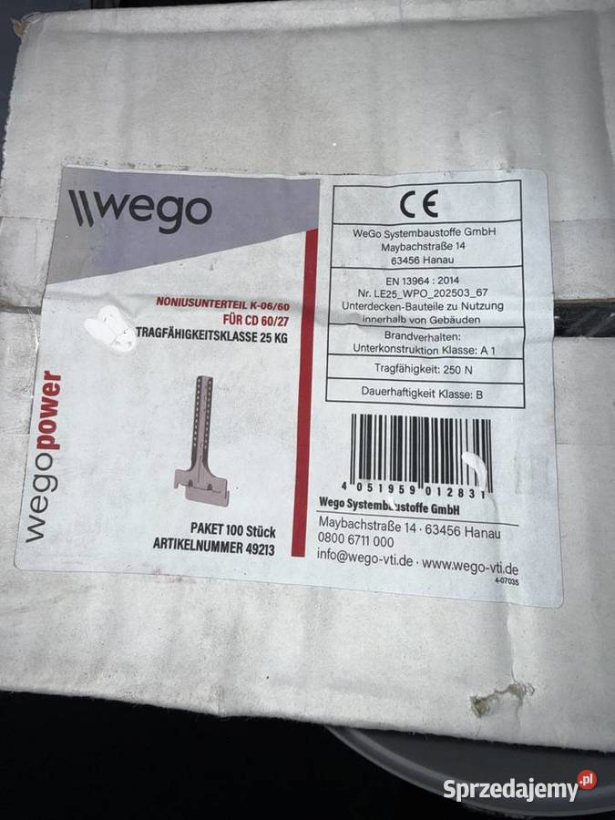 WIESZAK NONIUSZOWY CZĘŚĆ DOLNA PROFIL CD60 100 Recz