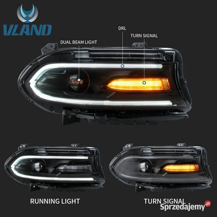 Lampy Przednie Prawa i Lewa VLAND LED DODGE Warszawa