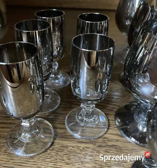 Szkło Metalizowane Kieliszki Szklanki Literatki Kraków