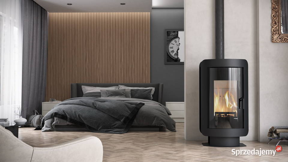 DEFRO HOME OVAL piec wolnostojący stalowy ręki stal Piece i kominki