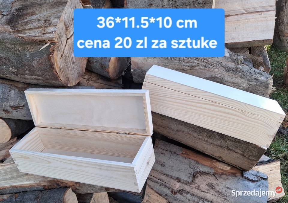 Pudelka drewniane na wino Skawica
