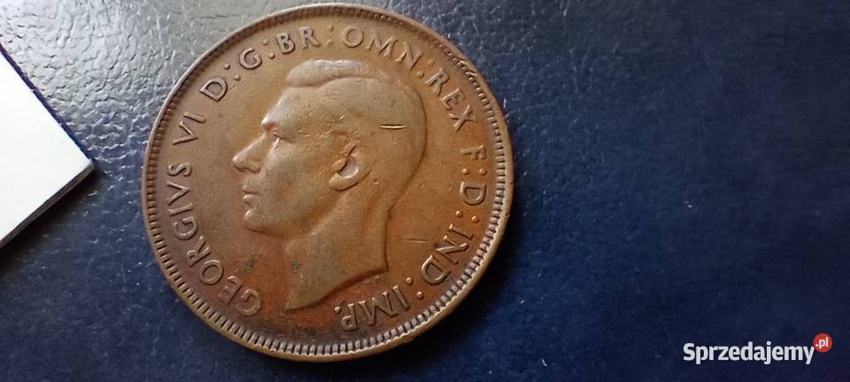 Stare monety 1 pens 1943 Australia Antyki, Sztuka, Kolekcje Lesko sprzedam