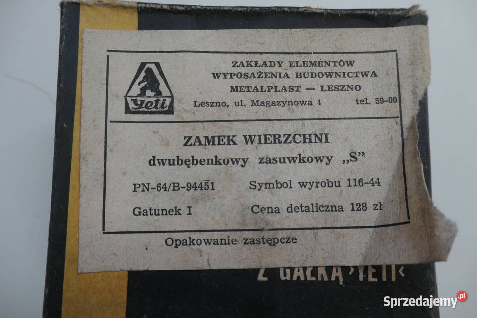 Nowe Nieużywane zamki nawierzchniowe YETI ALFA z Wrocław sprzedam