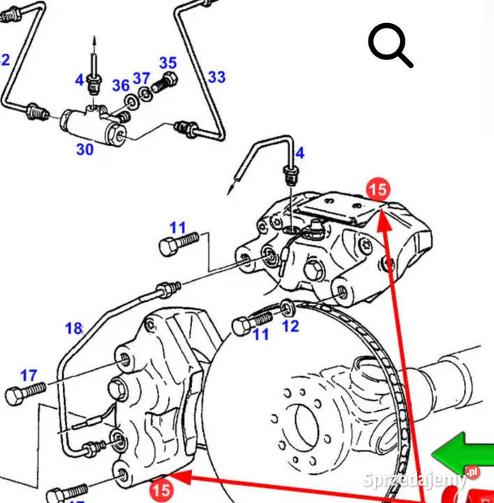 Zacisk hamulcowy fendt seria 300 Części i osprzęt rolniczy Solec