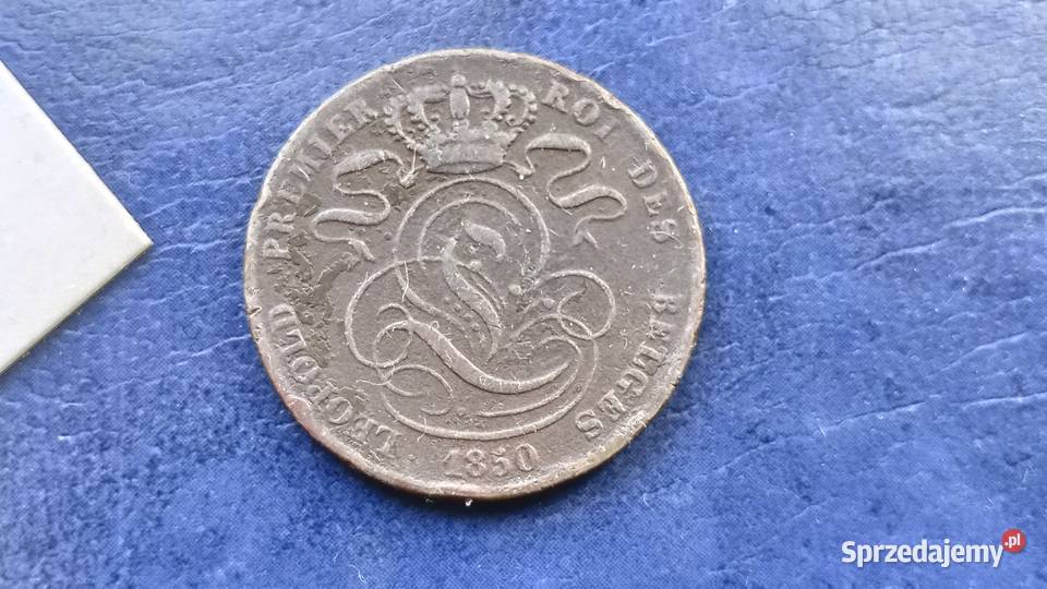 Stare monety 5 cent 1850 Belgia Lesko