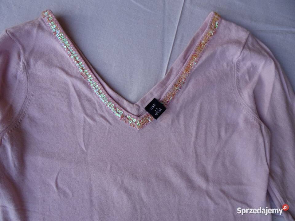 GAP Pudrowy sweterek Cekiny 40 42 Nowy Sącz