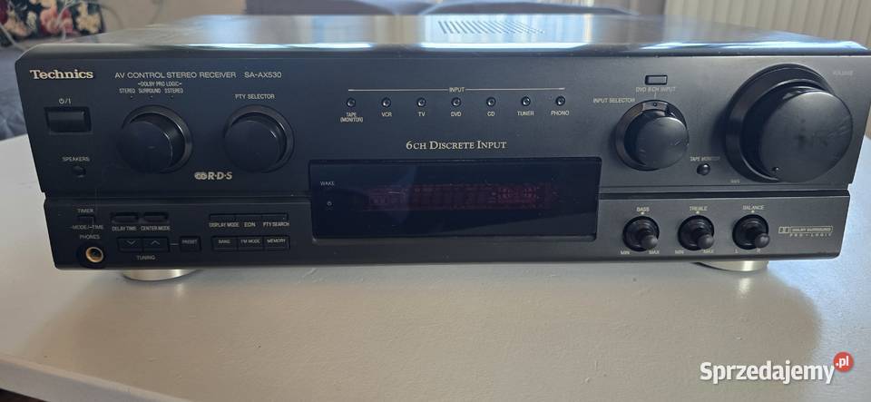 Amplituner Technics SA-AX530. Sprawny, po przeglądzie. Bez pilota