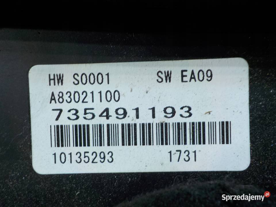 FIAT 500 09 B 12r 3D panel klimatyzacji