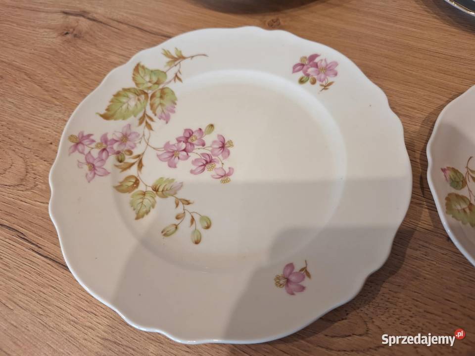 Zestaw porcelana Krautheim talerzyk i podstawek Porcelana i szkło Braniewo