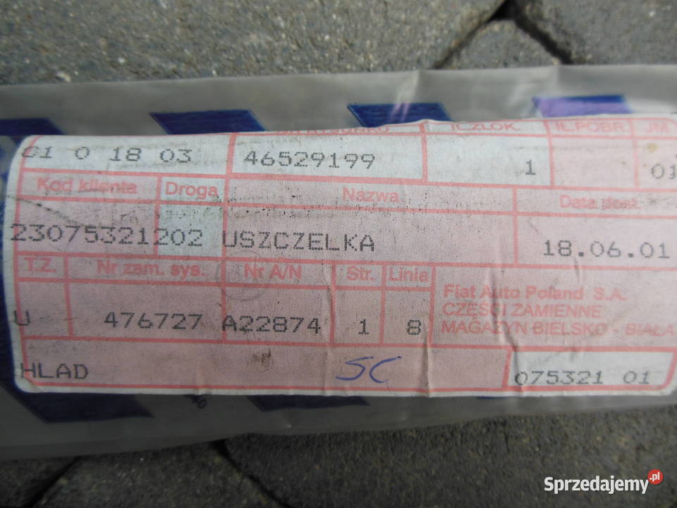 46529199 USZCZELKA SZYBY DOLNEJ FIAT SEICENTO osobowe Kozy sprzedam