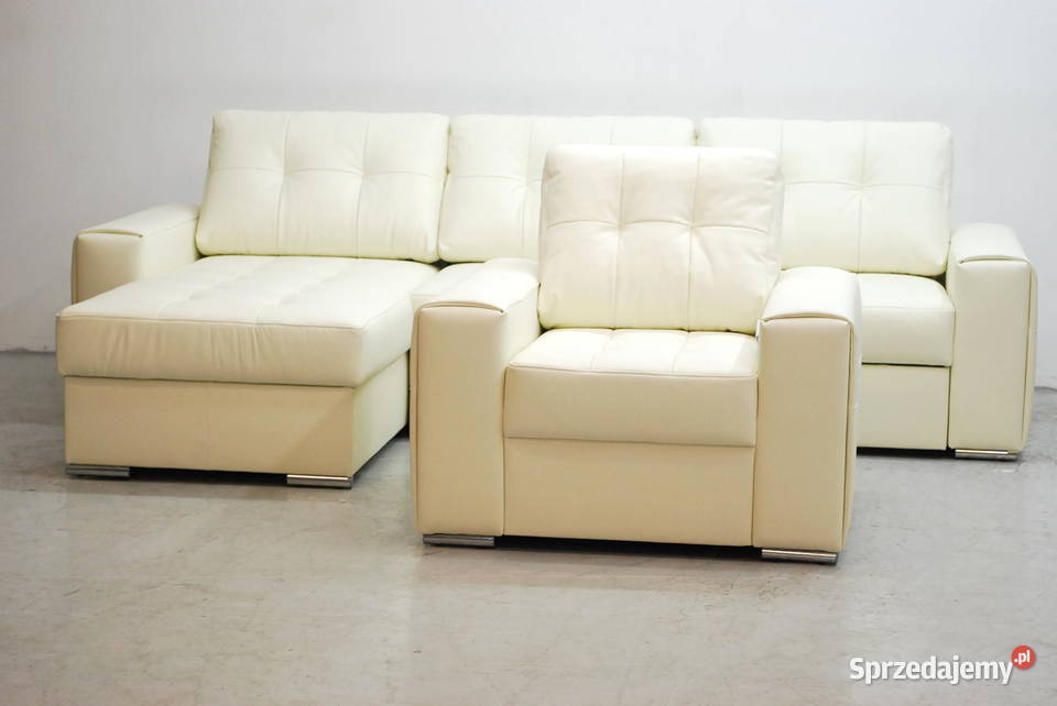 SKÓRA NATURALN NAROŻNIK Z FSPANIAfotel 1018 sprzedam