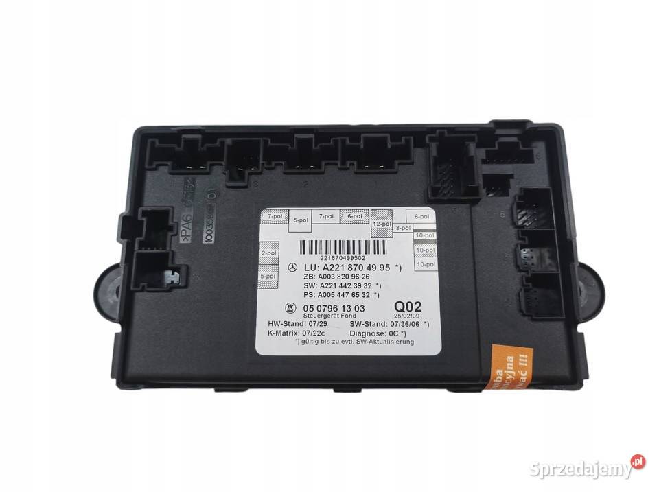 MODUŁ A2218704995 MercedesBenz Sklasa V 20052013 Rok produkcji 2009