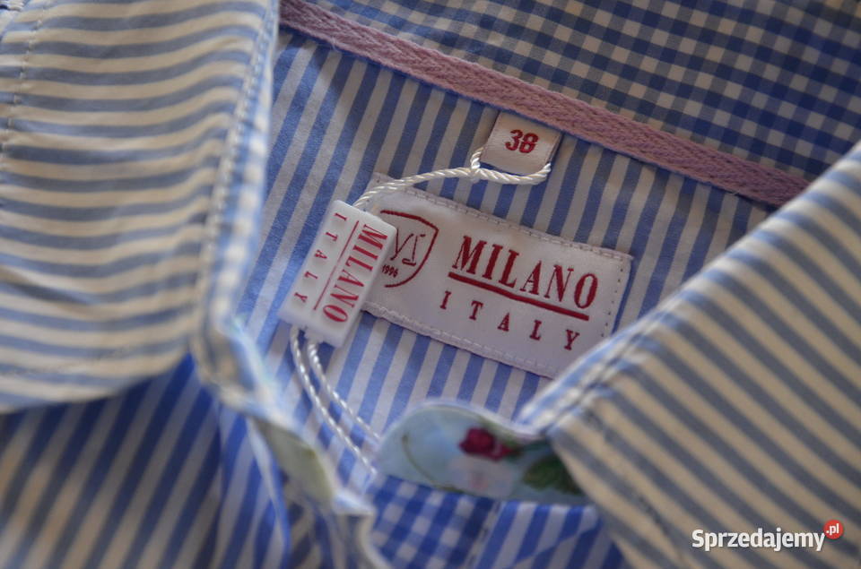 koszula Milano Italy 38M nowa prążek paski Zamość