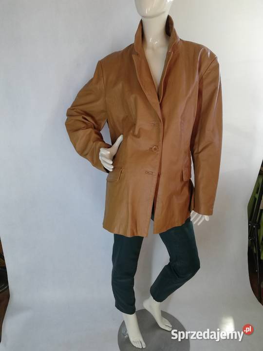vintage kurtka skóra naturalna carmel 52 Lublin