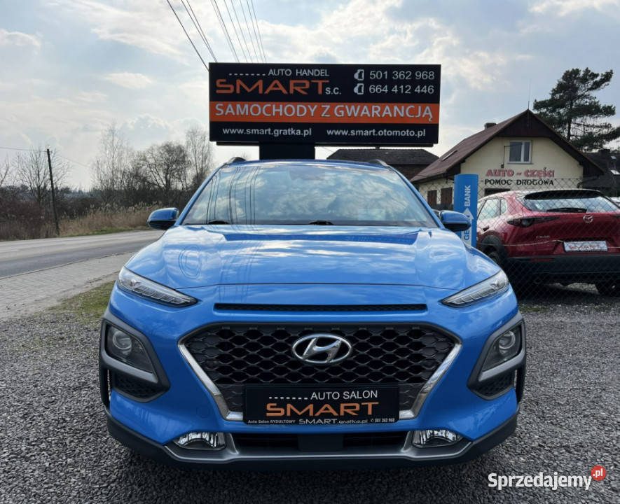 Hyundai Kona Ledy Kamera Navi HUD Lakier PERŁA I ESP śląskie Rydułtowy