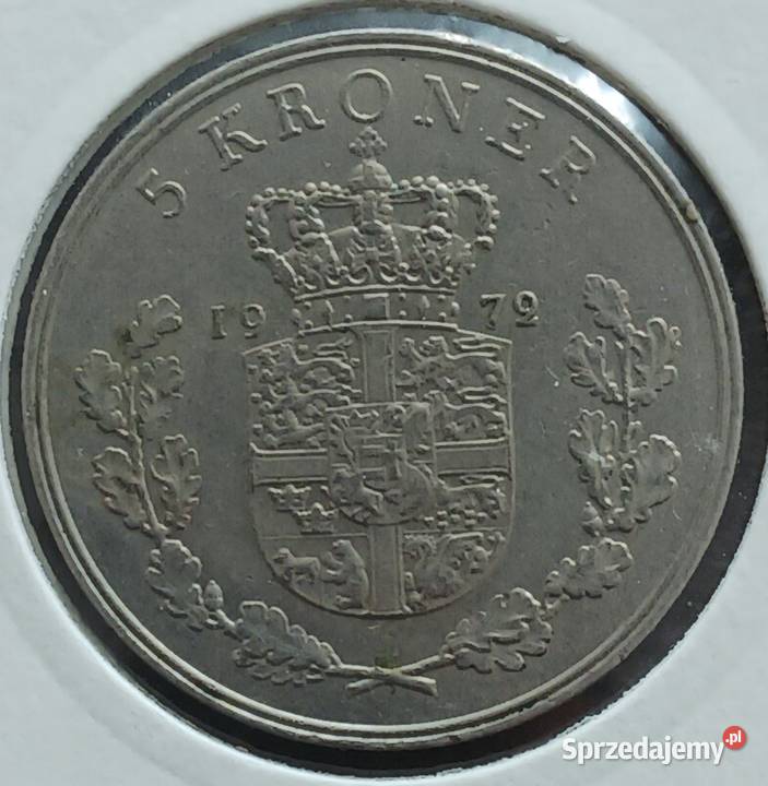 5 Koron Dania Fryderyk IX 1972 r Konin