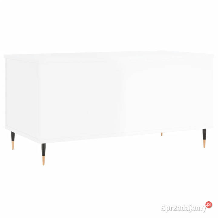 Stolik kawowy biały z połyskiem 90x445x45 Warszawa