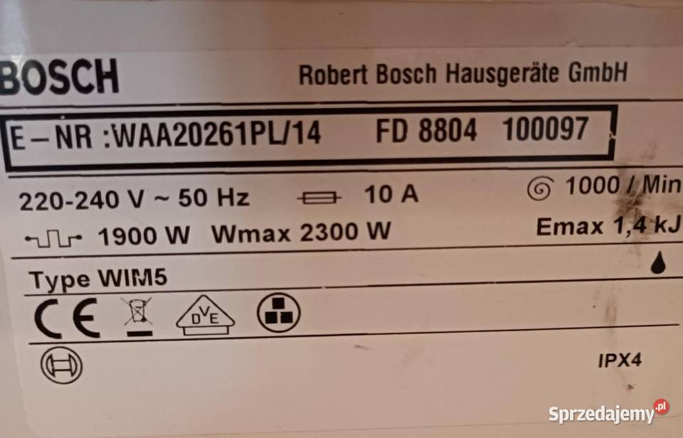 Pralka Bosch Classixx5 WAA2026114 60cm Cieciersk