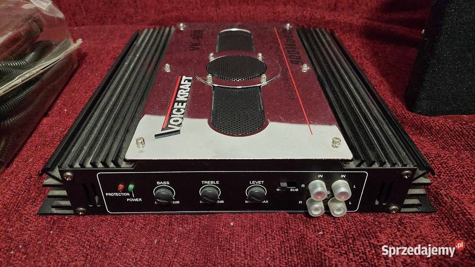 Zestaw skrzynia wzmacniacz kable Chodów