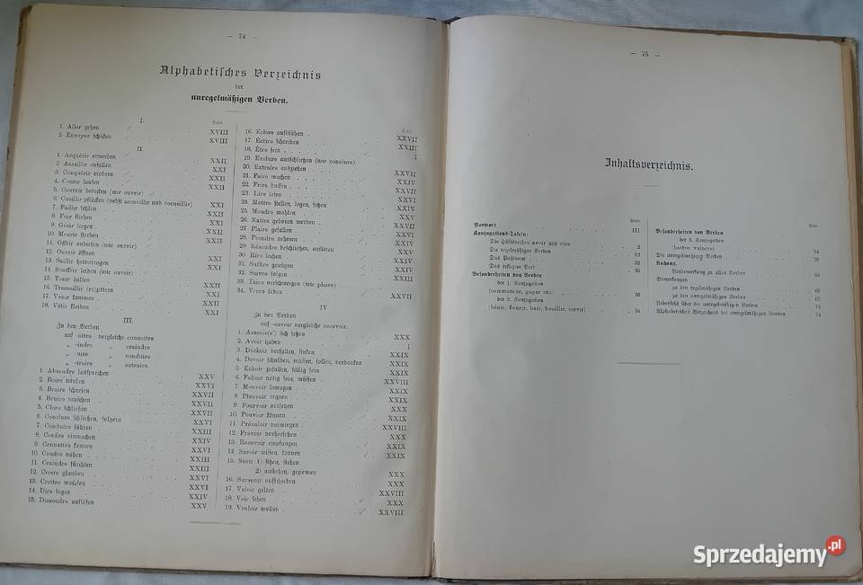 Georg Stier Konjugations Tafeln der Koźminek