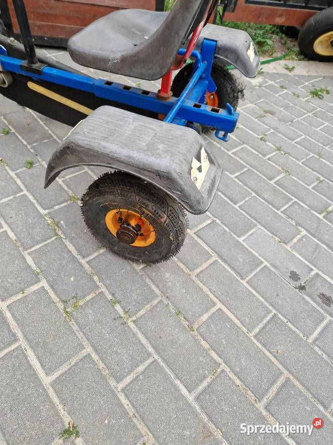 Gokard na pedały rower hamulec ręczny Niebieski Rowerki Głogowa