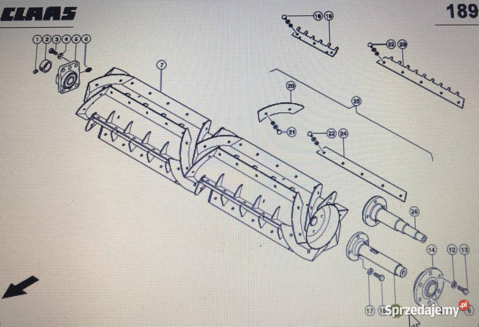 00 0644858 100 0355 728 0Lexion wałek Pozostałe Jastrzębniki sprzedam
