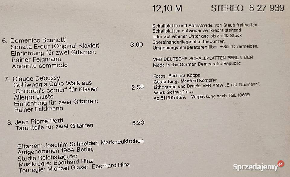 Klaus und Rainer Feldman płyta winylowa w stanie Chełmno