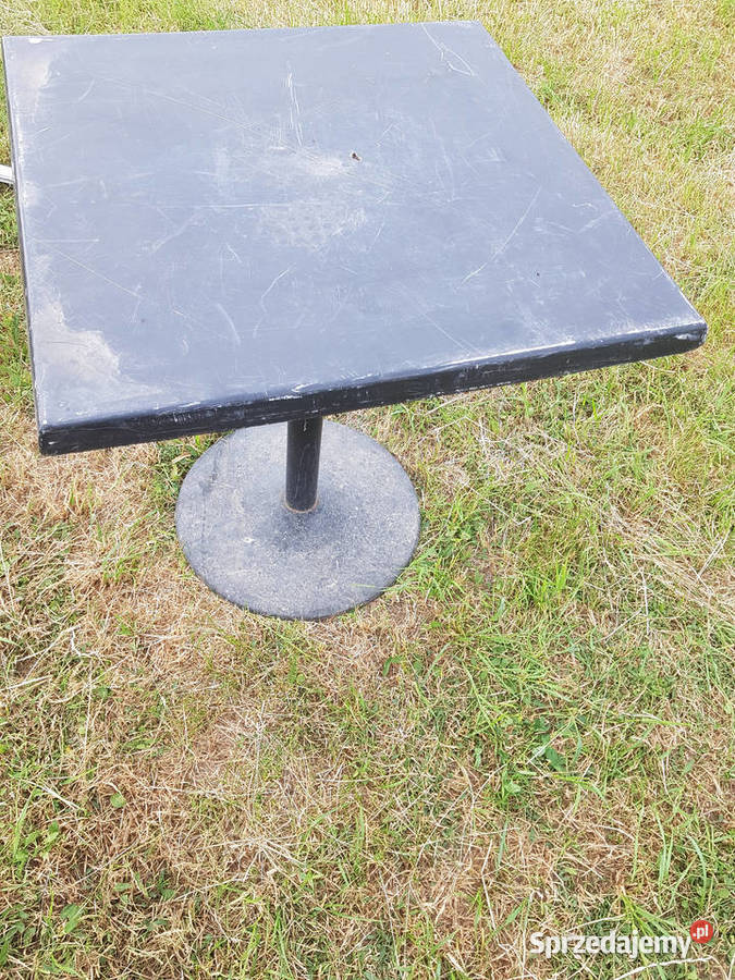 Stół ogrodowy kwadratowy blat płyta metal stoły wielkopolskie Głogowa