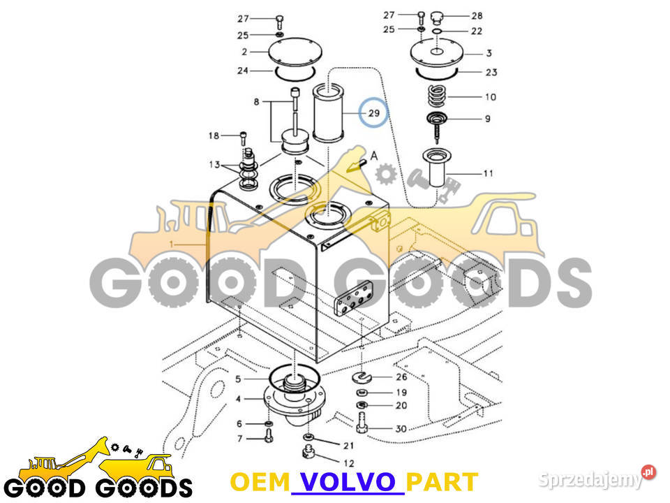VOLVO FILTR HYDRAULICZNY 14509379 OEM mazowieckie Władysławów