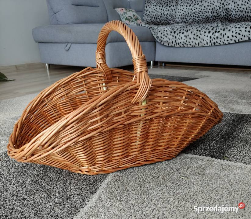 Kosz wiklinowy na drewno L Pozostałe Leżajsk
