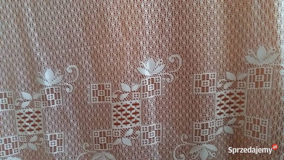Firanka biała ażurowa z wzorami 110x180Firanki Łódź sprzedam