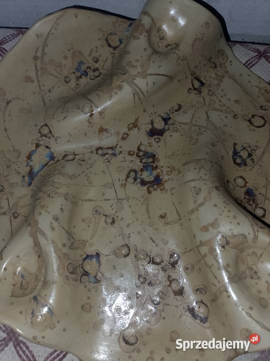 Patera szklana PRL Porcelana i szkło Warszawa