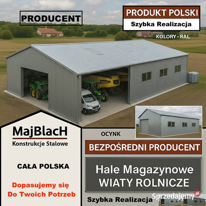 A159Garaż Blaszany OCYNK Wiata Stalowa Sprzedaż Sejny