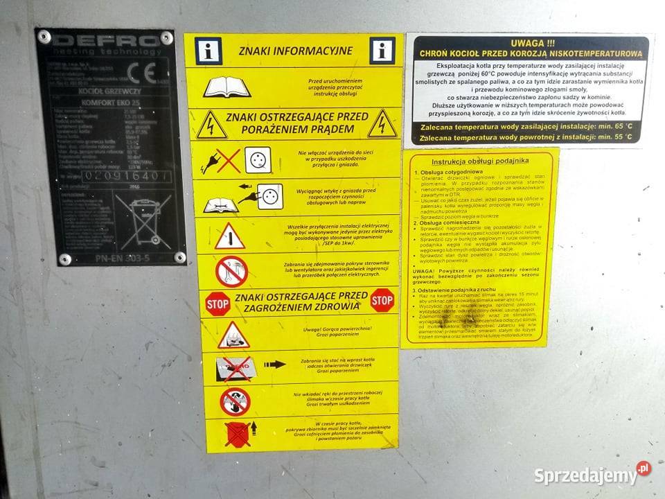 Kompletny piec DEFRO Komfort Eko 25 klasa 5 Strawczyn sprzedam