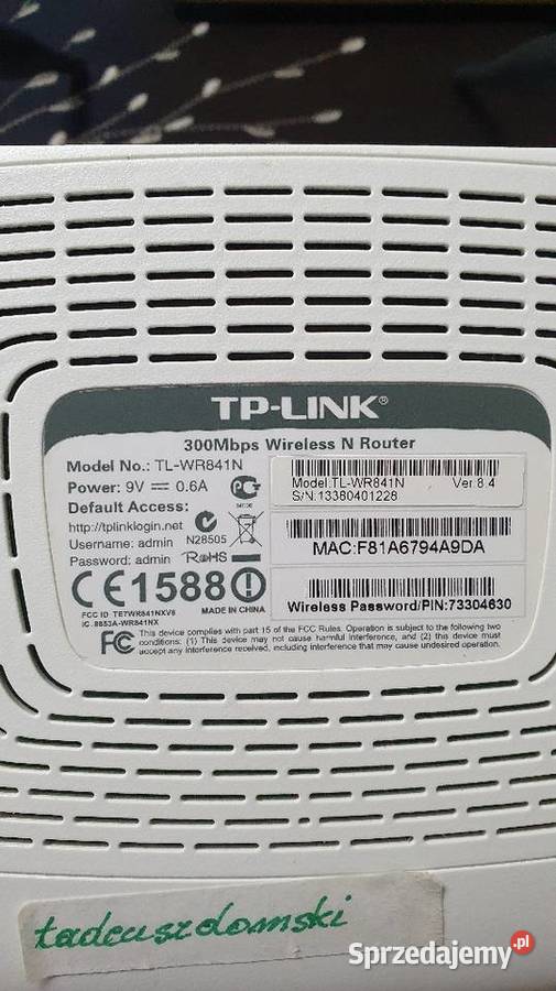 Router TPlinkModel TLWR841N Części i akcesoria Tychy sprzedam