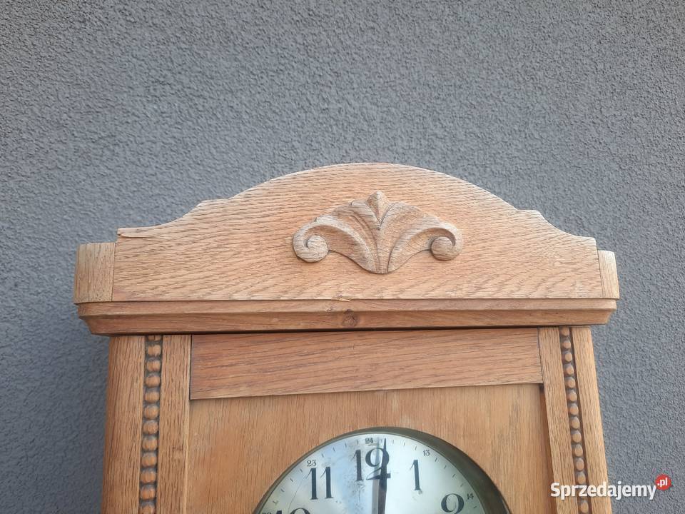 Stary zegar ścienny pokojowy KS sprawny film Antyki pomorskie