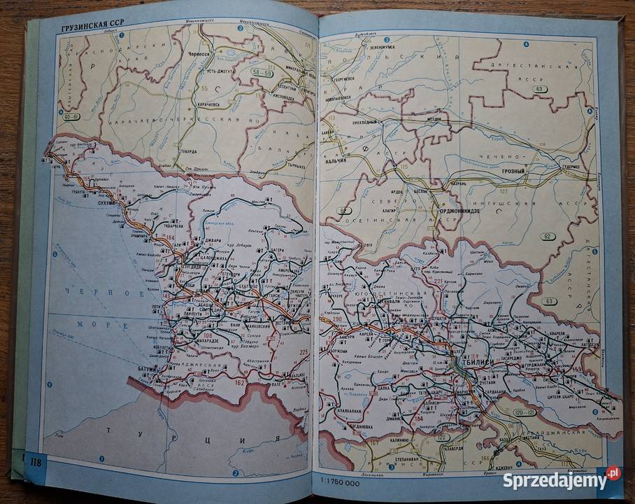 Atlas samochodowy dróg CCCP ZSRR 118 000 000 Kraków