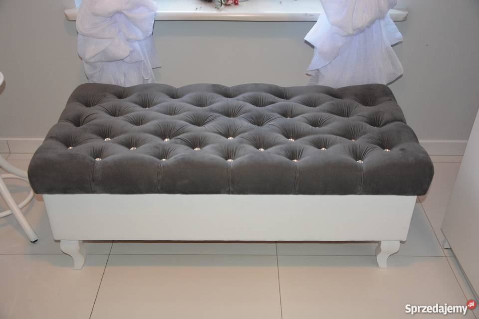 Duża pikowana kryształkami Pufa 120x60 Warszawa sprzedam