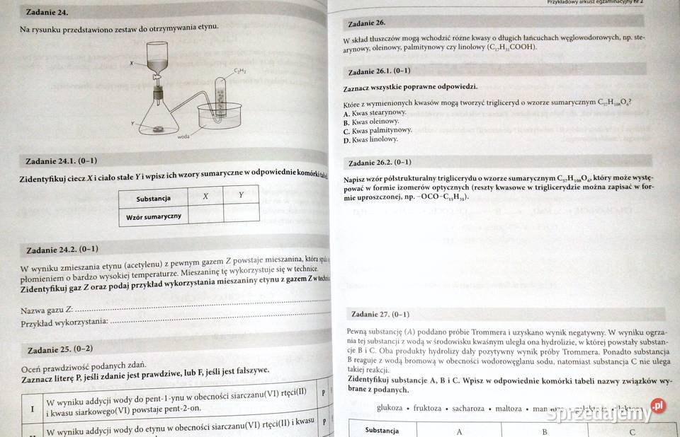 Matura Chemia Poziom rozszerzony Opis arkusze Chełm sprzedam