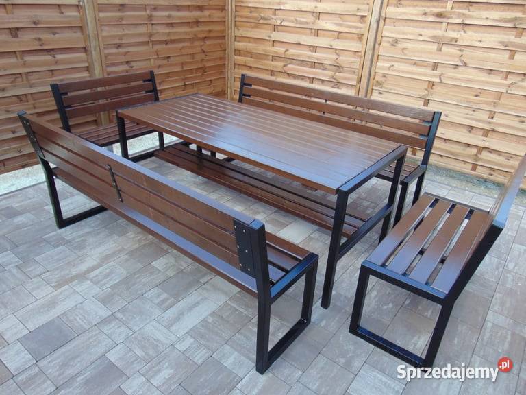 Zestaw ogrodowy meble stalowe nowe komplety do Gdańsk sprzedam
