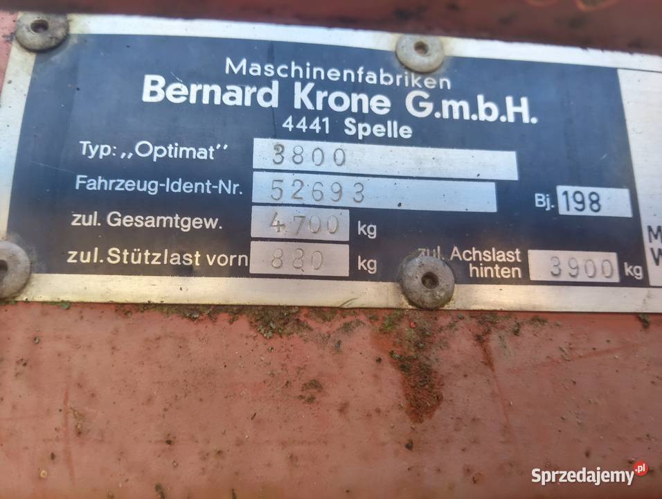 Rozrzutnik obornika Krone 4t Zakopane