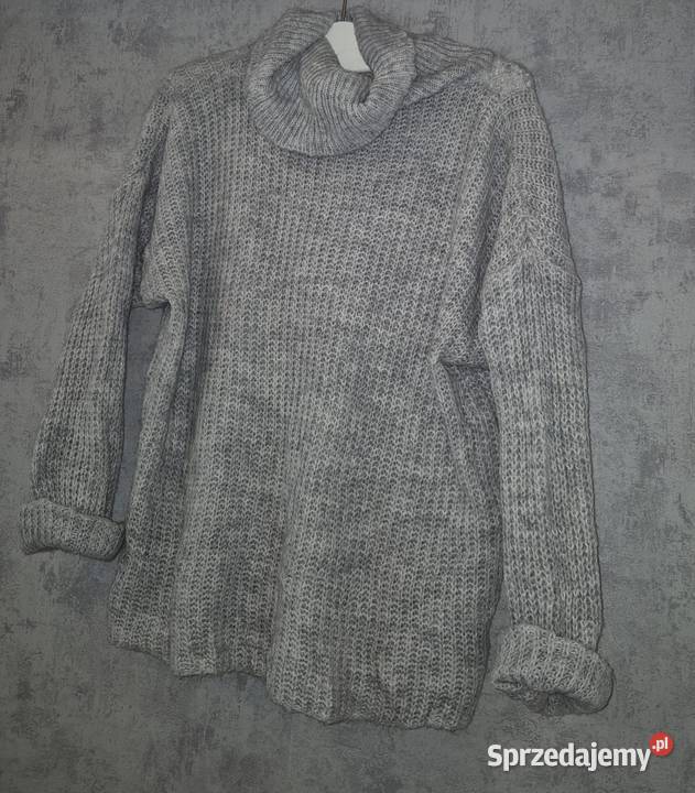 Sweter damski popielaty golf 38M Łódź