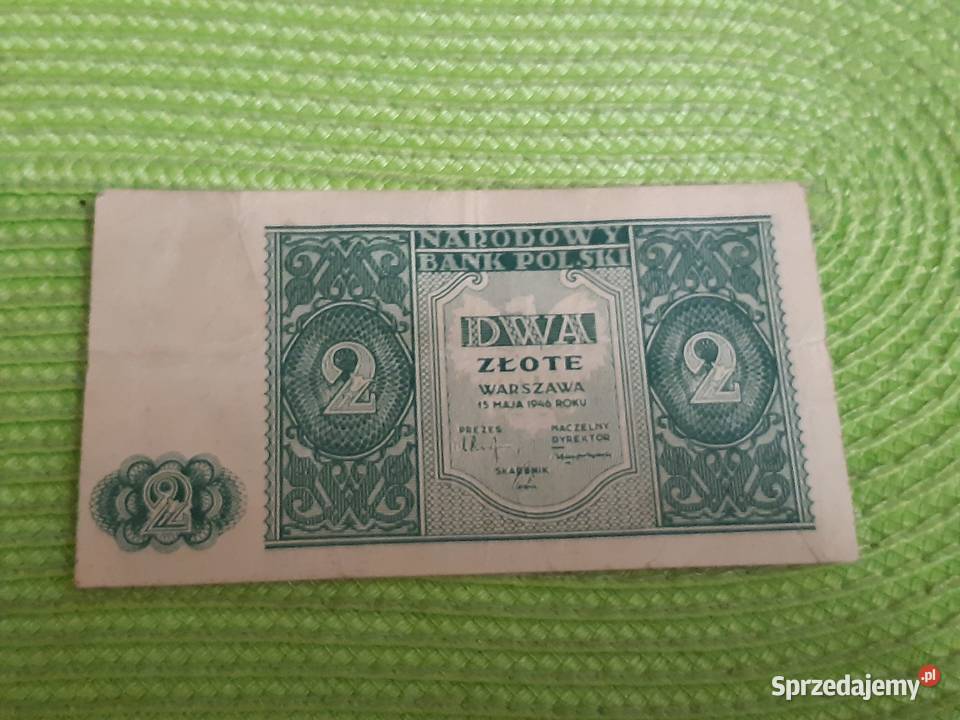 banknot polski 2 złoty z 1946r podlaskie Łomża